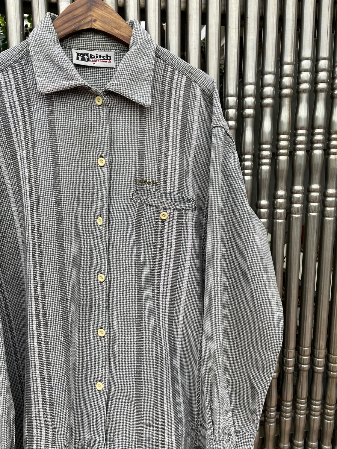 90-00s Bitch Flannel Check Shirt 상품이미지5