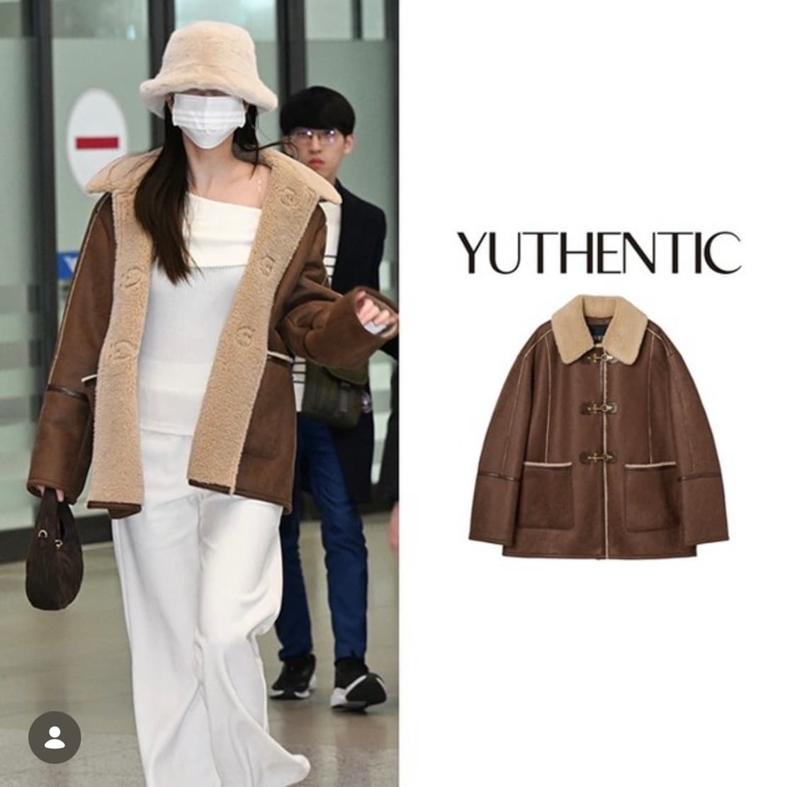 [장원영 착용] 새상품컨디션/ 스웨이드 무스탕 점퍼 상품이미지1