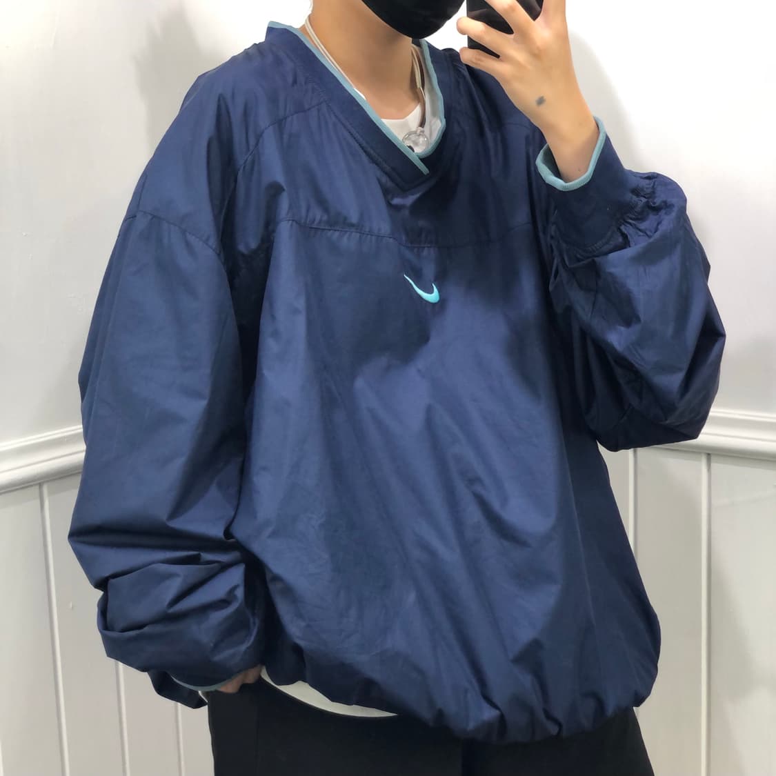 나이키 네이비 브이넥 웜업 상품이미지1