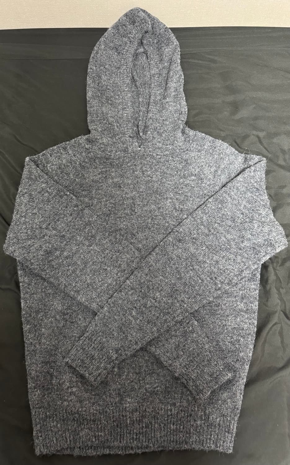 해칭룸 베이직 니트 후드 차콜 (2) 상품이미지1