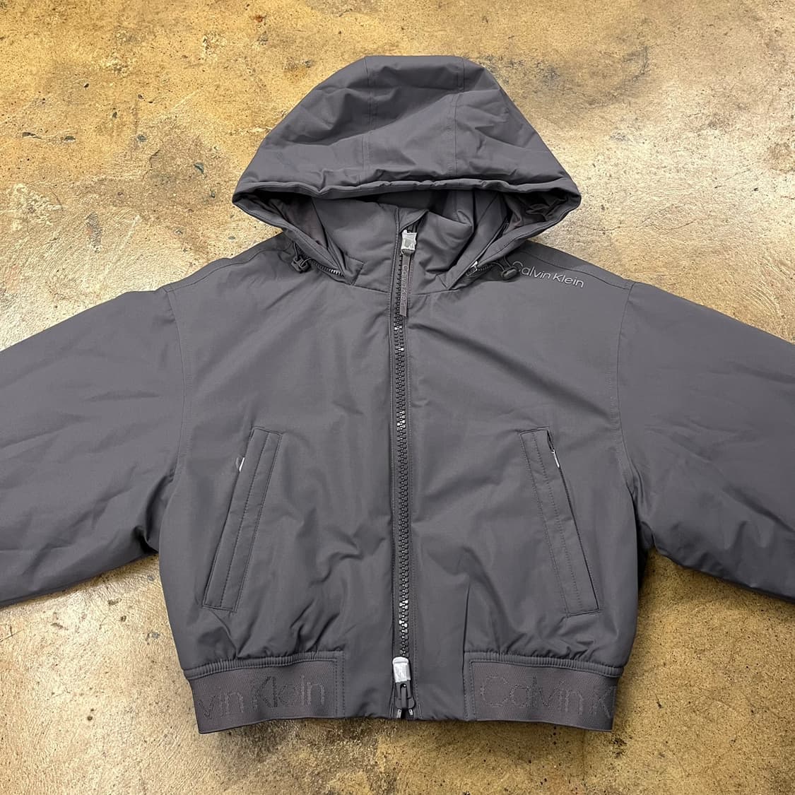 [정품/S] 캘빈클라인 후드 바람막이 자켓 그레이 b14 상품이미지3