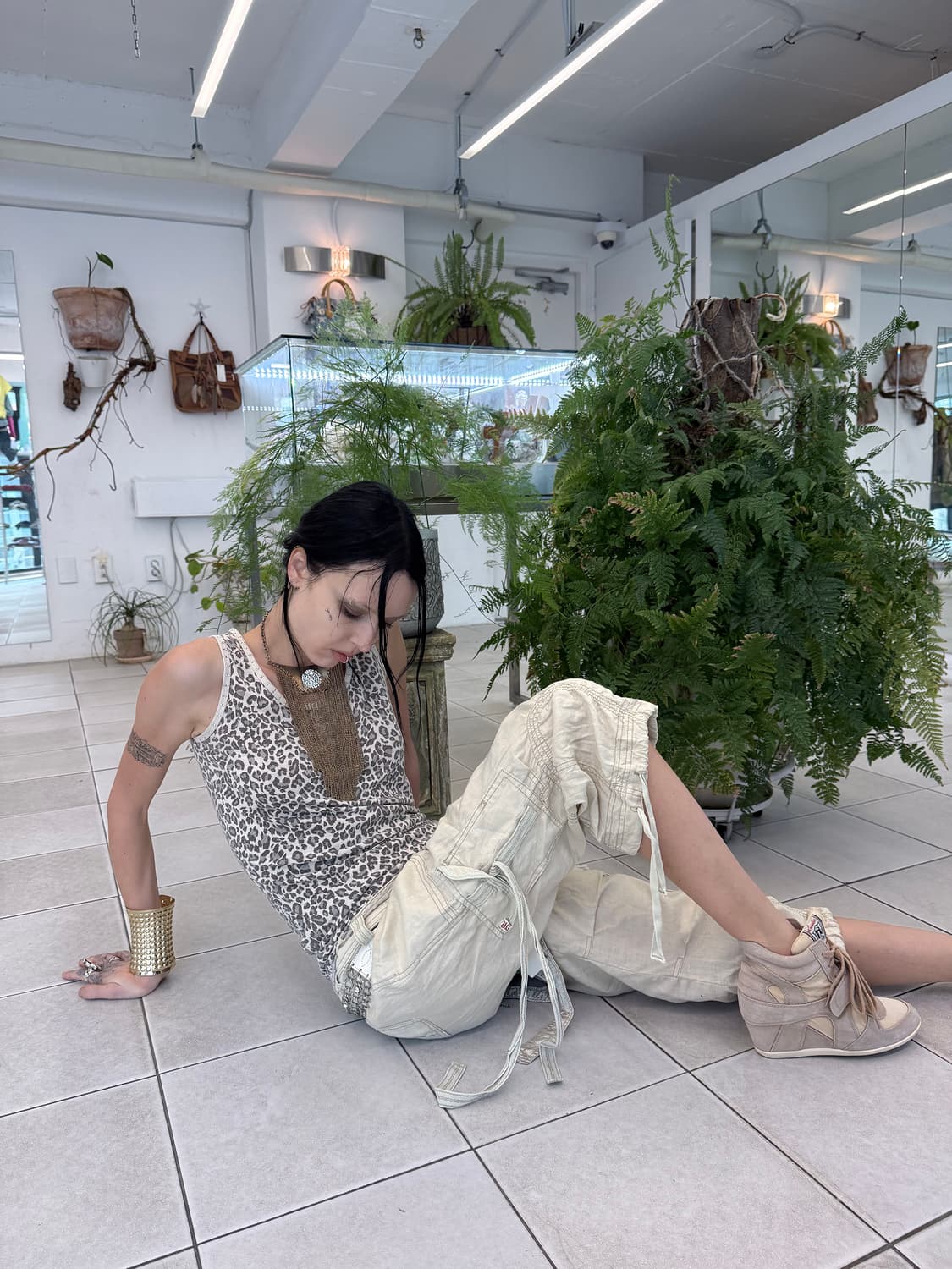 multi strap linen capri pants 상품이미지2