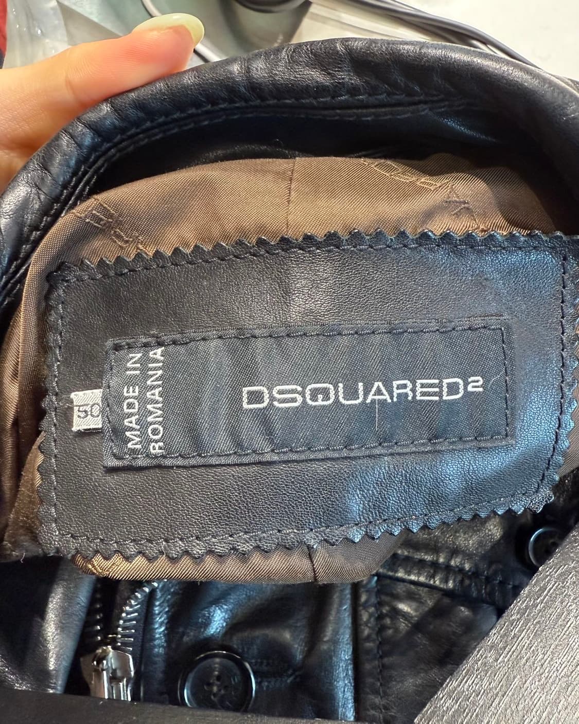 디스퀘어드2 블랙 램스킨 레더 자켓  상품이미지8