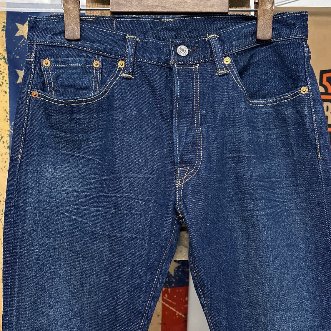 리바이스 501S 슬림핏 빈티지페이딩 데님팬츠 버튼플라이 N995   상품이미지3