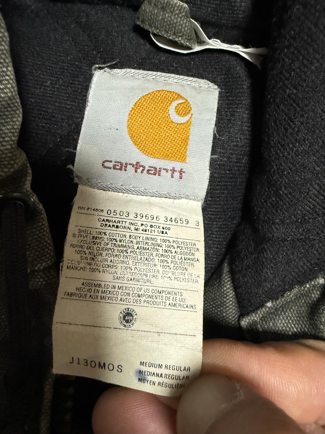 (M)칼하트 액티브 자켓 j130 mos 상품이미지3