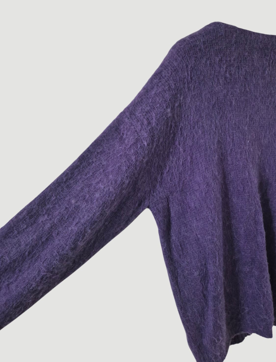 아웃스탠딩 모헤어 가디건 퍼플 자켓 상품이미지4