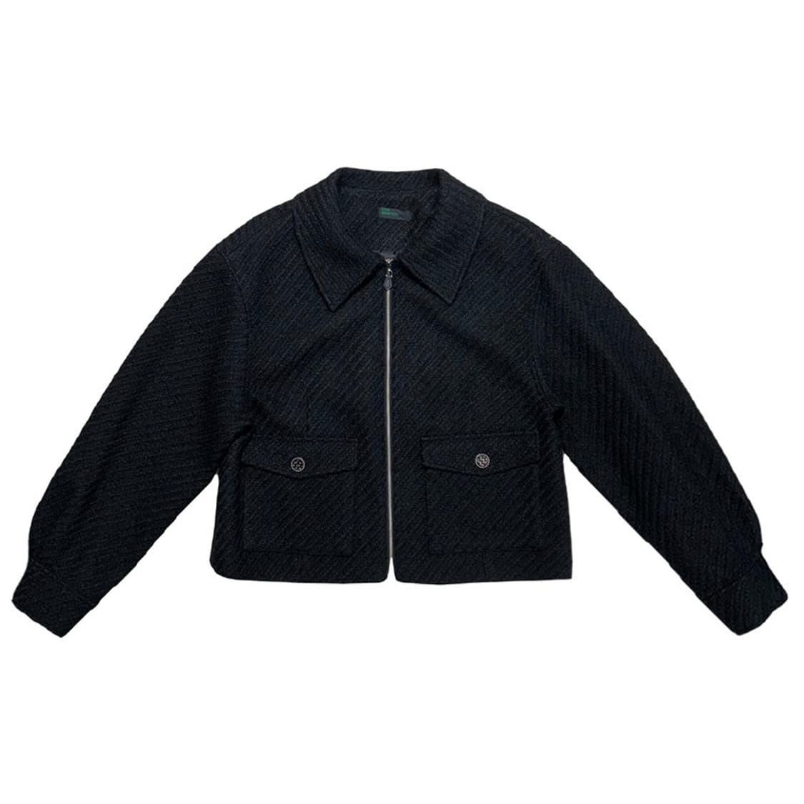 베네통 블랙 트위드 자켓 44 상품이미지1