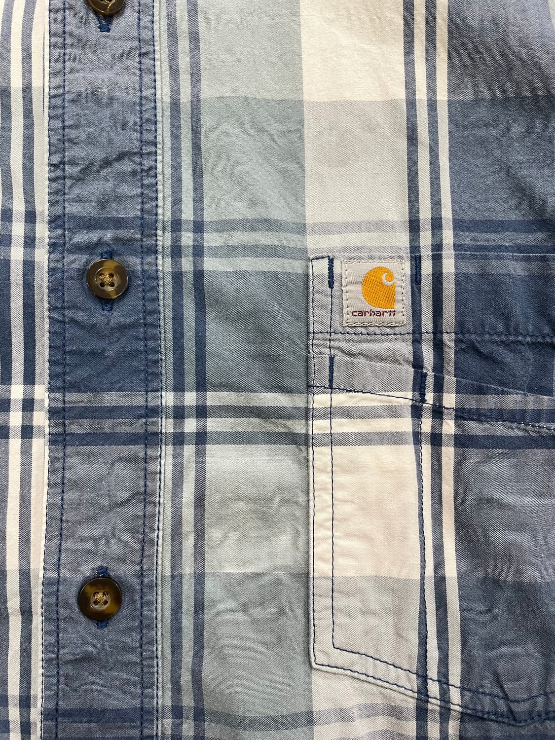 (XL) Charhartt 칼하트 체크 반팔 셔츠 릴렉스드핏 상품이미지8