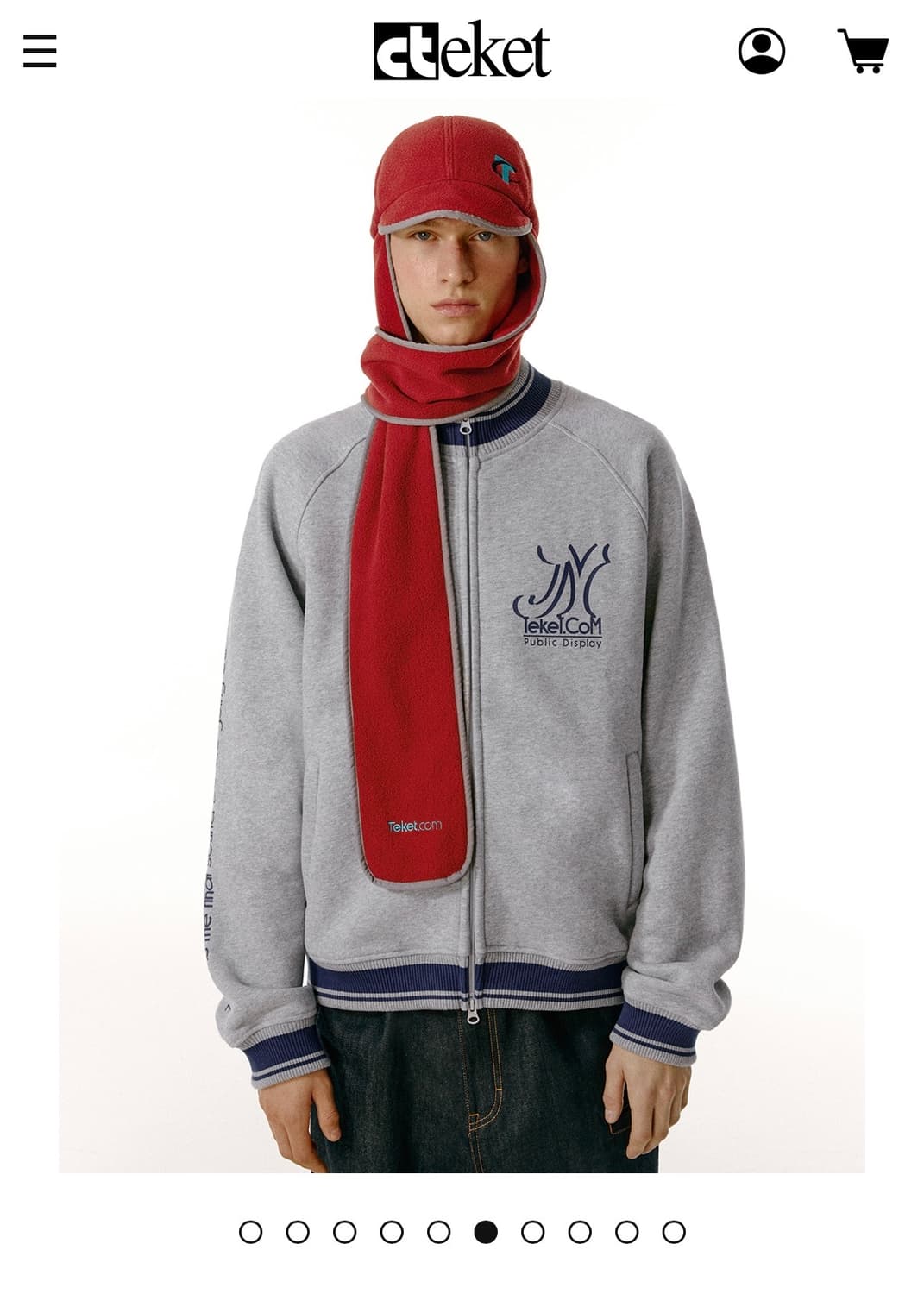 테켓 CT Fleece Muff Cap Red 상품이미지2