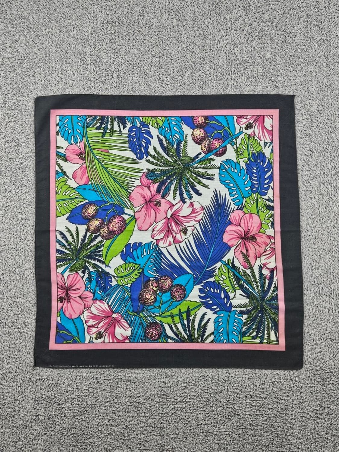 90's USA 플라워 반다나 ( 55X55 ) / 11703 상품이미지1