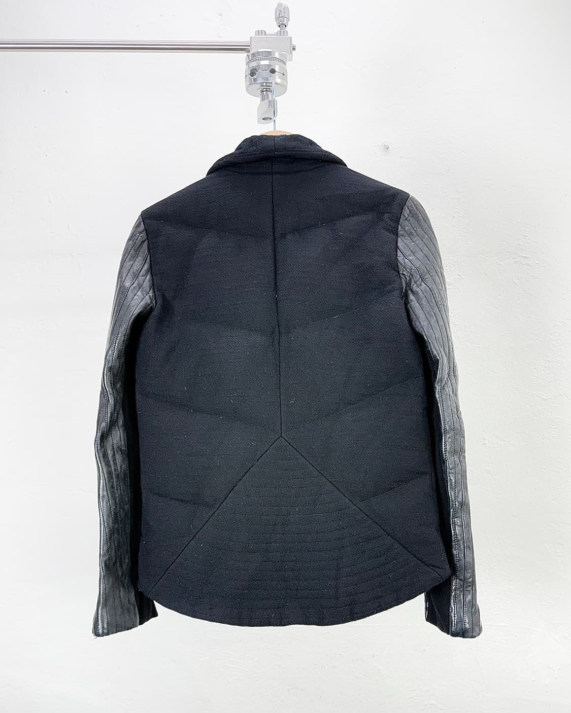 헬무트랭 니팅 패널드 레더 암 다이애그널 라이더 자켓 상품이미지7