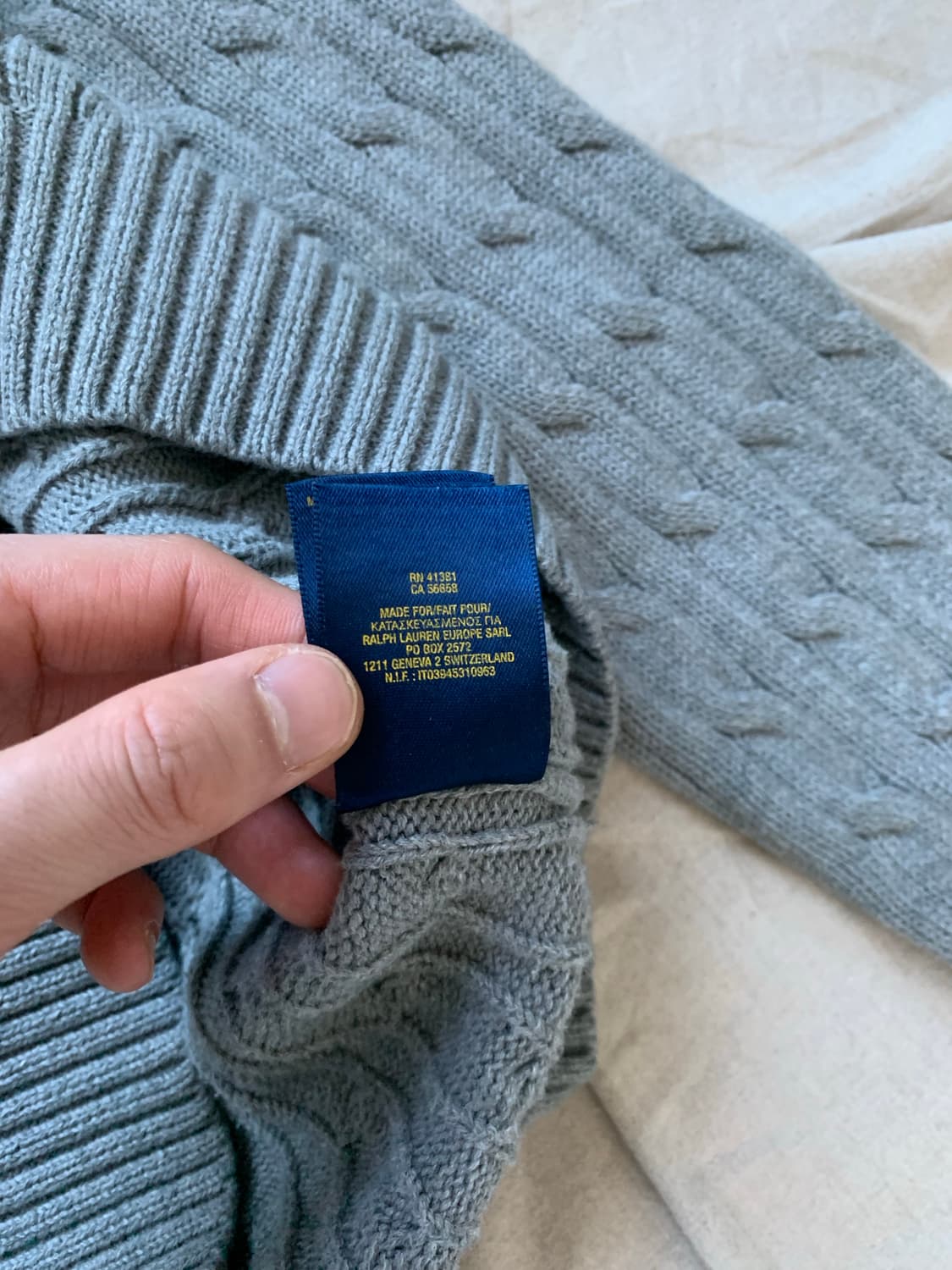 폴로 랄프로렌 신형택 포니로고 케이블 라운드 니트 그레이 상품이미지8