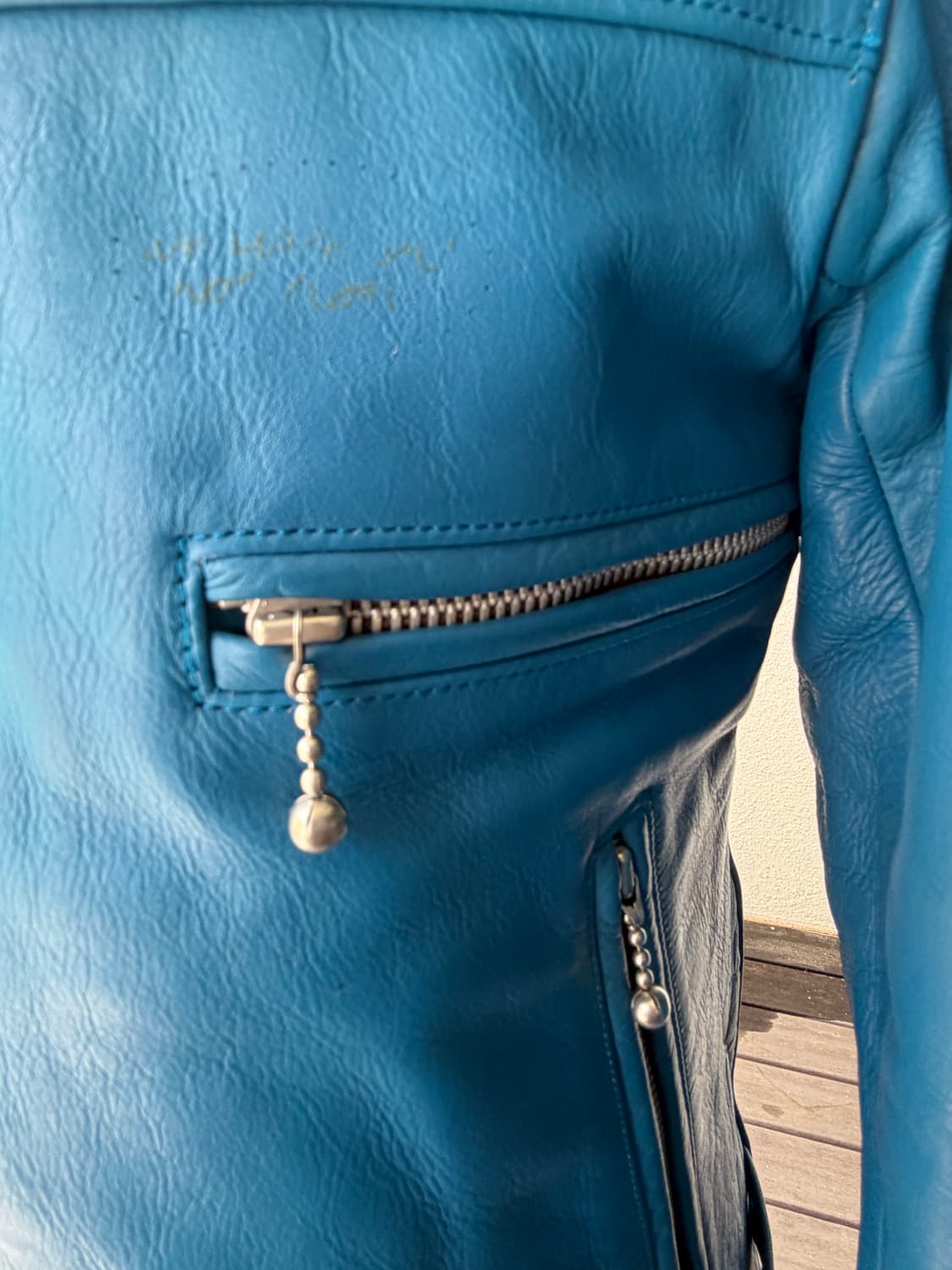언더커버 blue rider's leather jacket. 가죽 라이더 상품이미지7