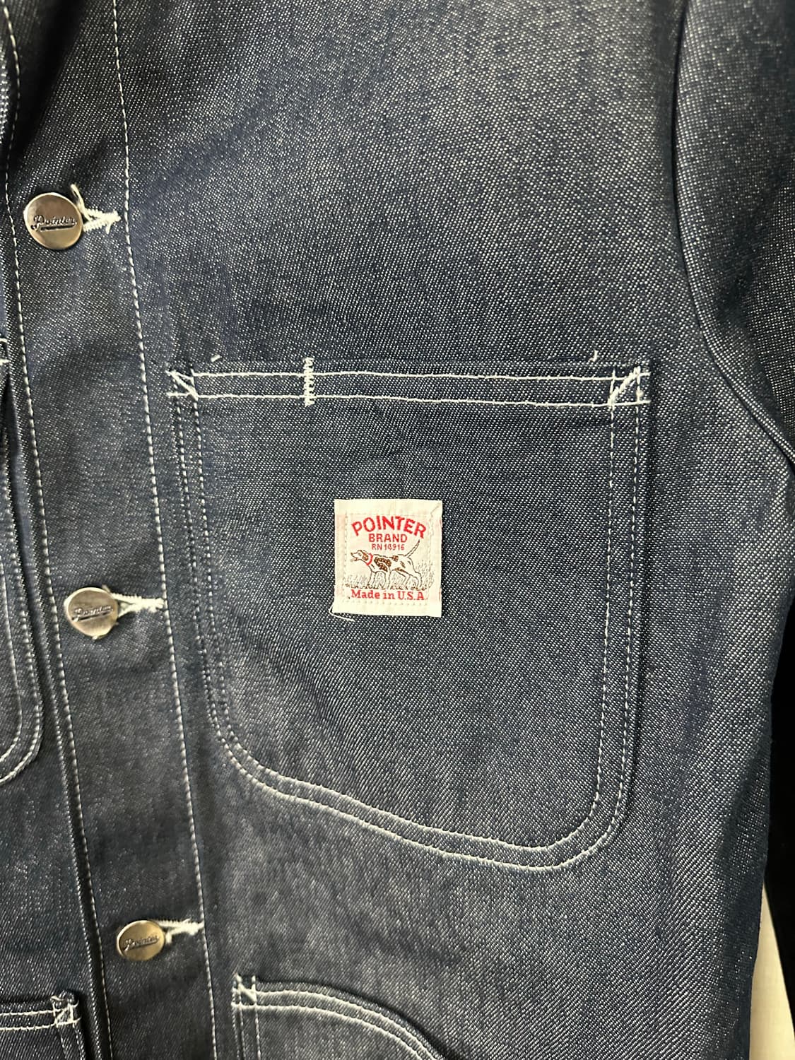 포인터 데님 워크 자켓 XS(85-90) 상품이미지4