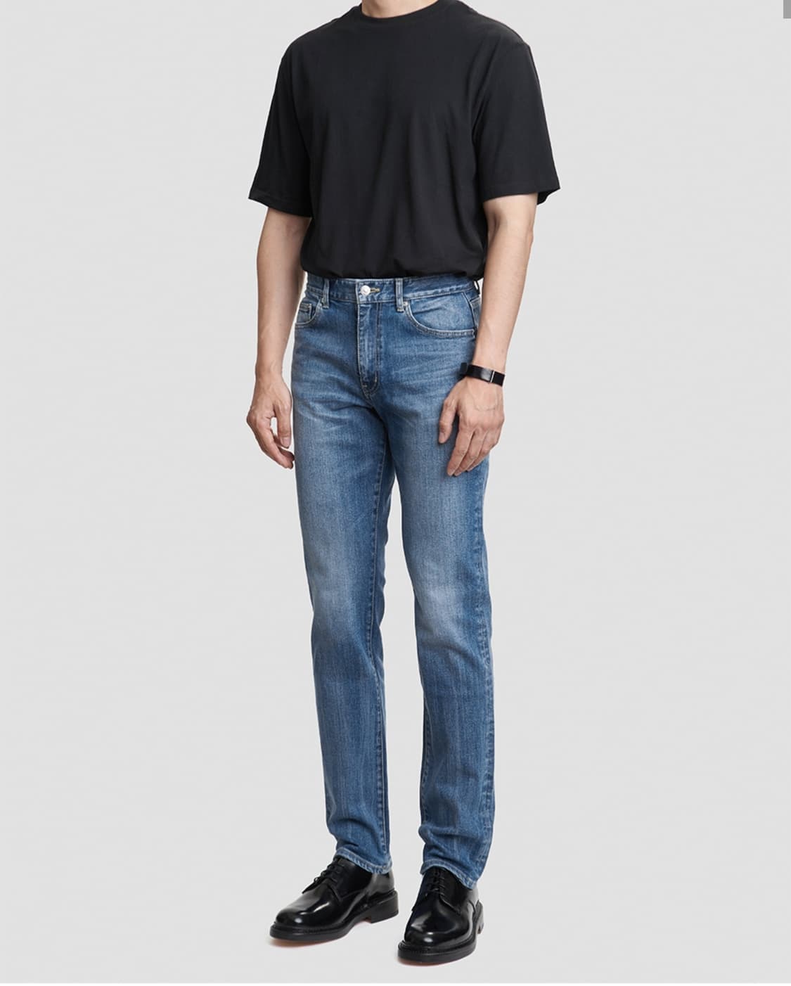 모드나인 MOD1s 슬림스트레이트 펑크 인페르노 워싱 데님진 (33) 상품이미지1