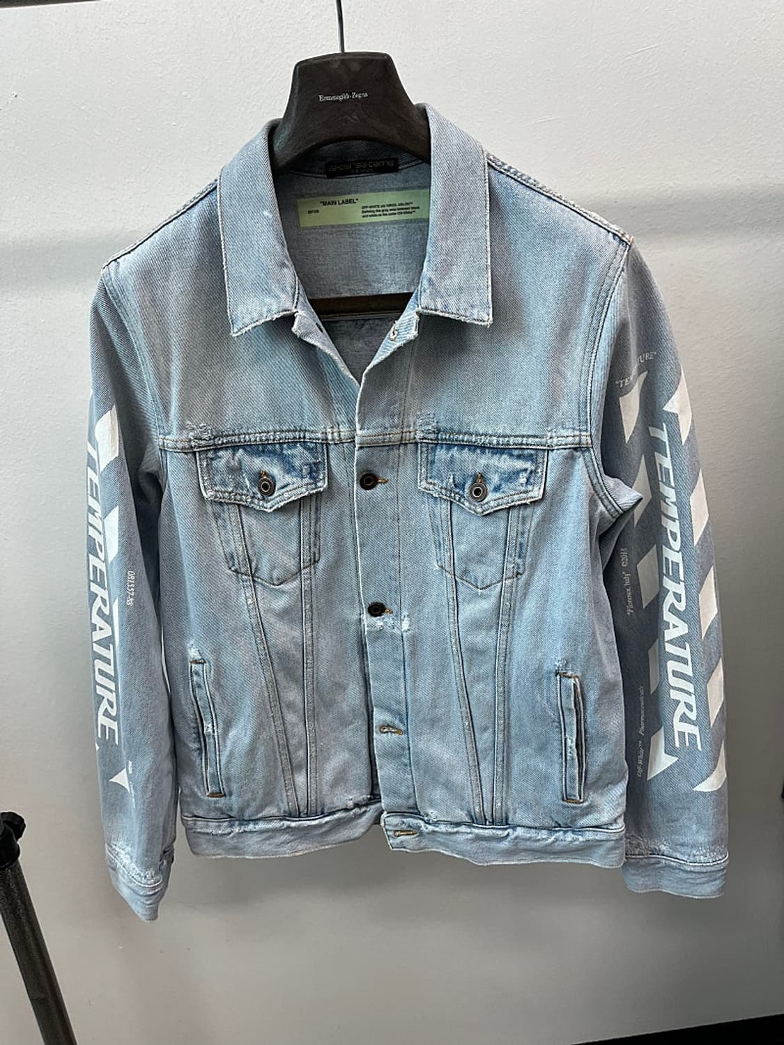 100) 오프화이트 프린트 청자켓  상품이미지2