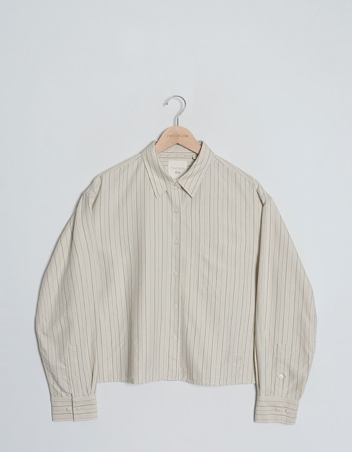 UQ x JW ANDERSON Stripe Croped Shirts 상품이미지1