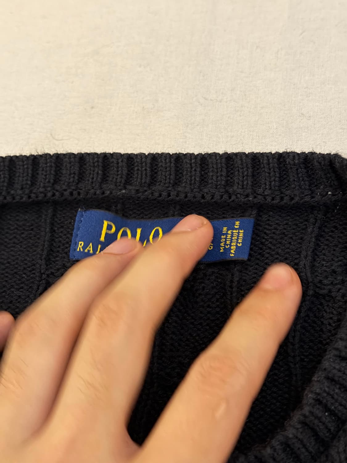폴로 랄프로렌 신형 꽈배기 케이블 니트 블랙 상품이미지3