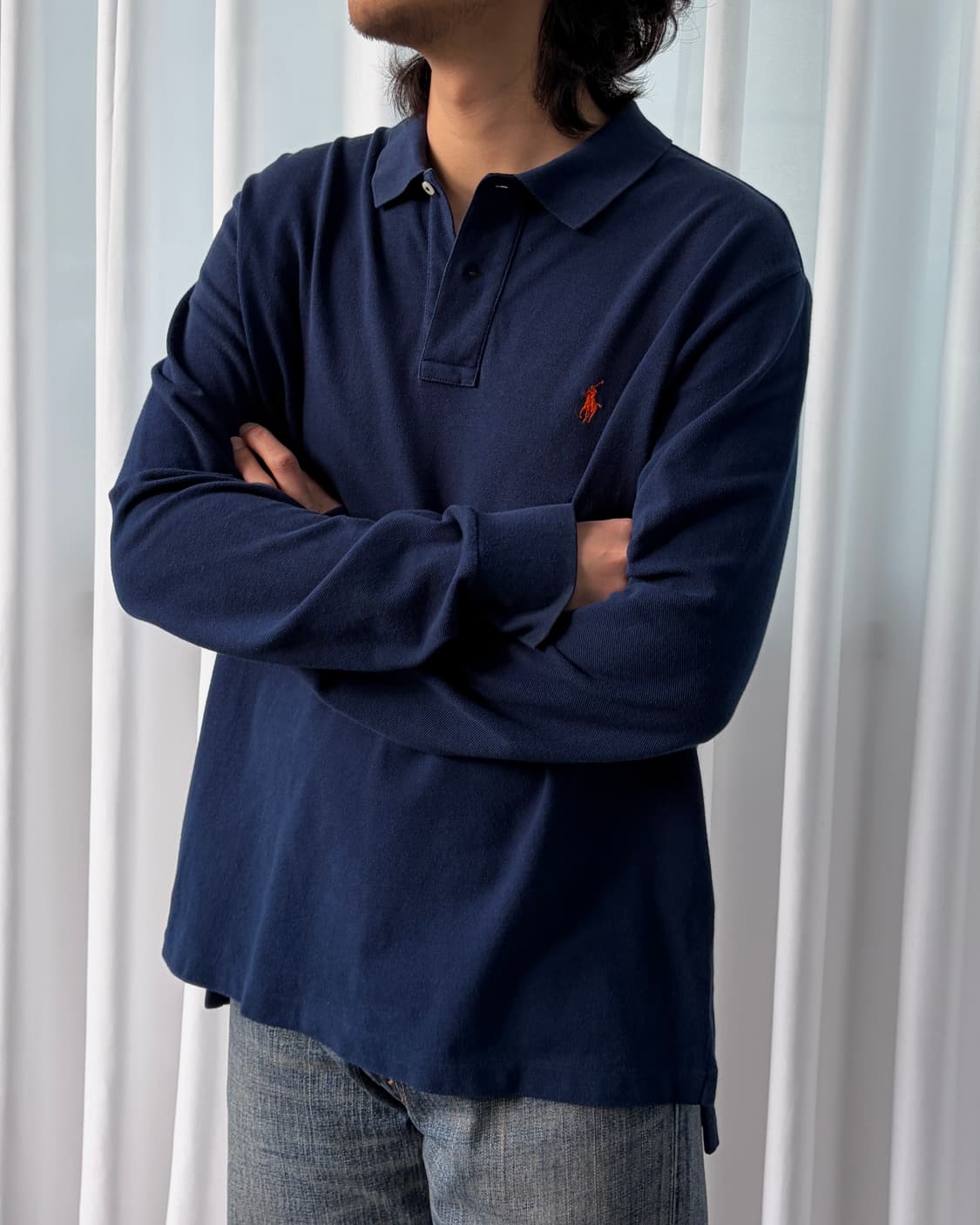 [XL]폴로 랄프로렌 네이비 긴팔 티셔츠 상품이미지1