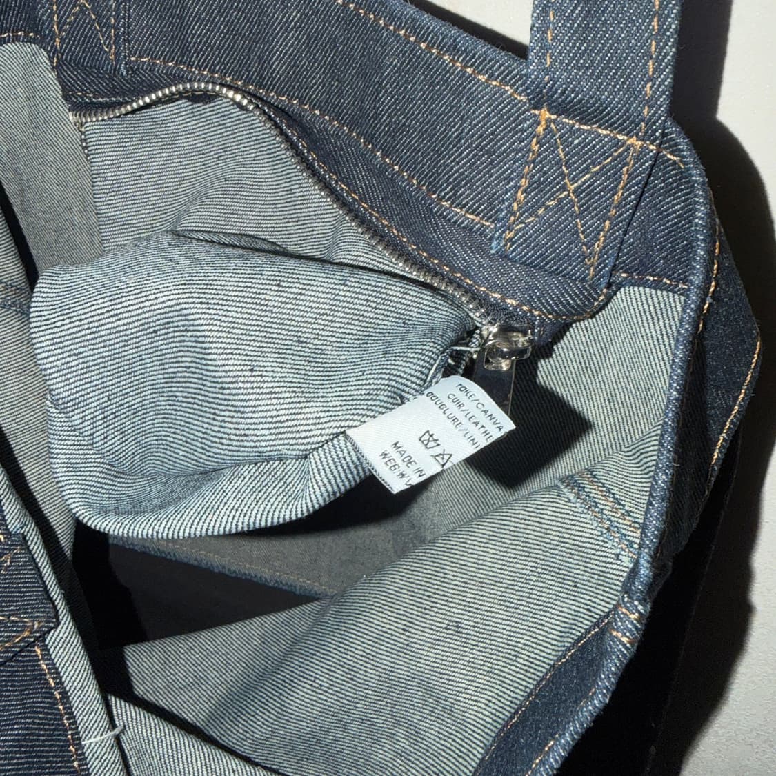 A.P.C 아페쎄 가죽배색 데님 토트백 상품이미지8