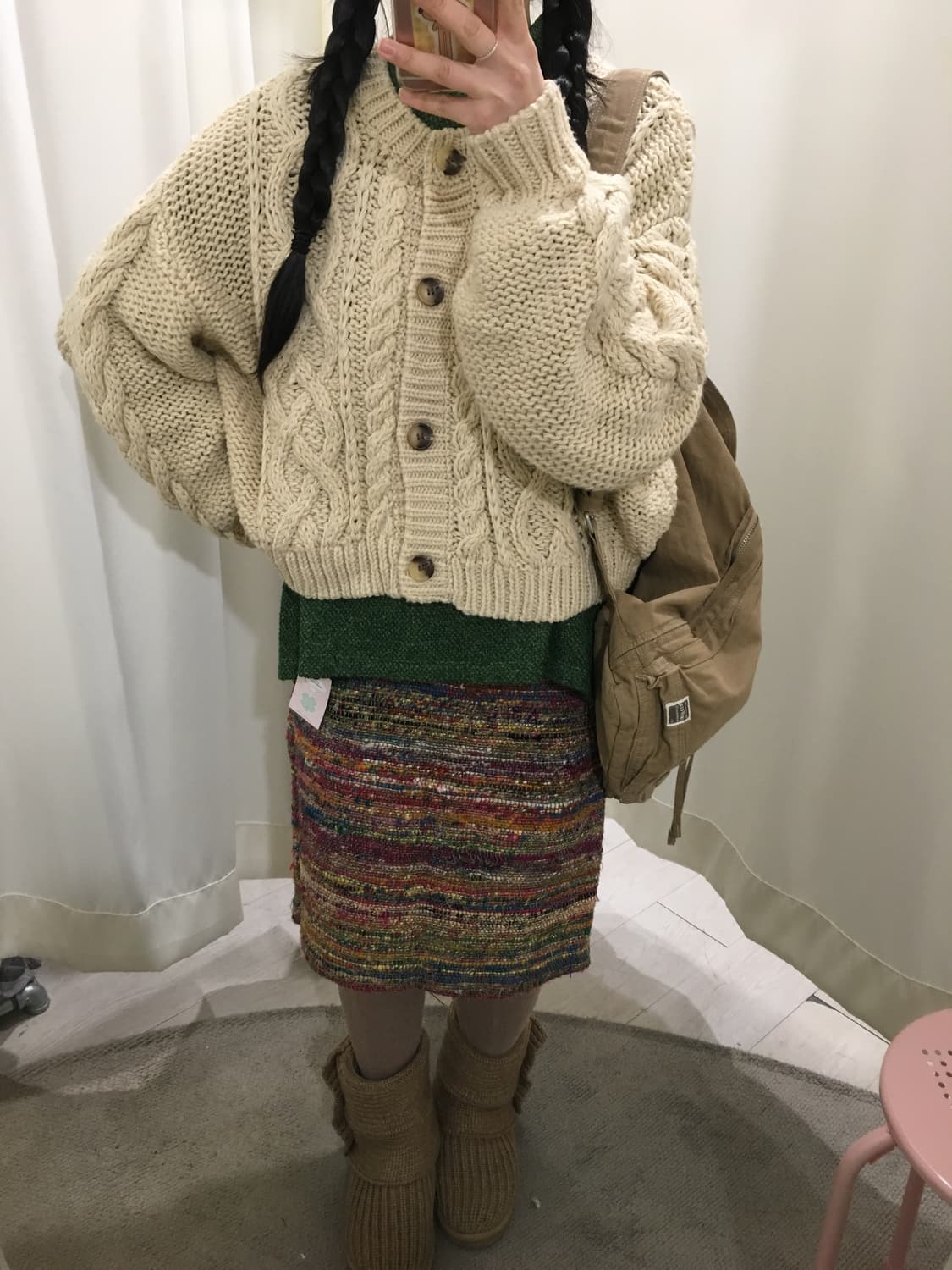 꽈배기 짜임 가디건 상품이미지5