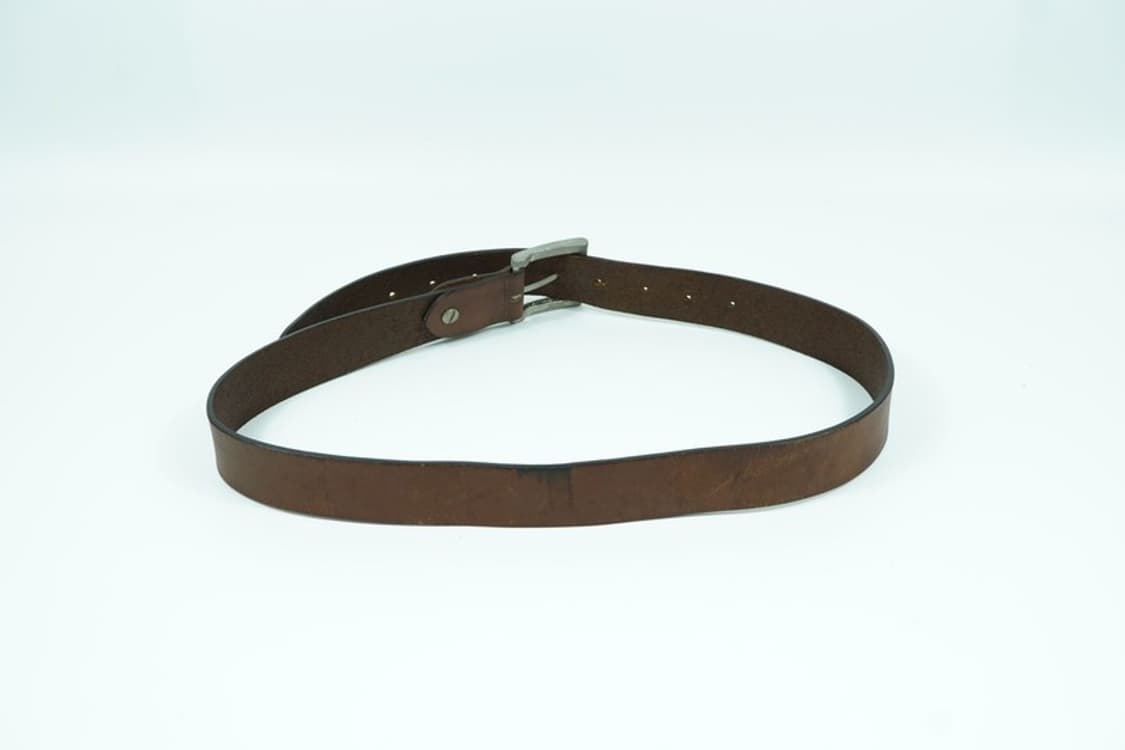 아메카지 무드 빈티지 통가죽 브라운 벨트 상품이미지4