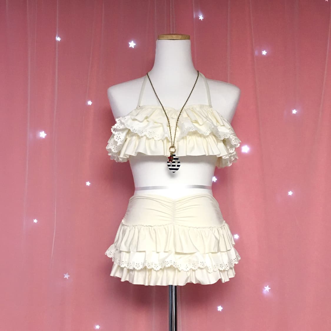 스트라이프 닻 목걸이 갸루 비키니 헤이세이 상품이미지1