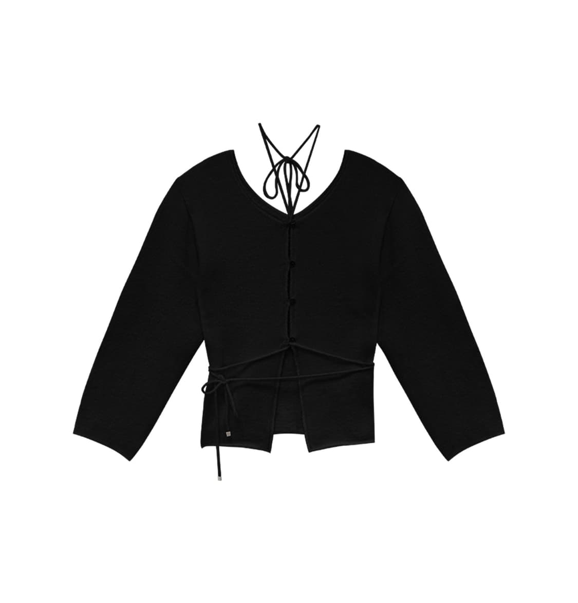 트리밍버드 2-way 스트랩 니트 투웨이 니트 블랙 상품이미지2