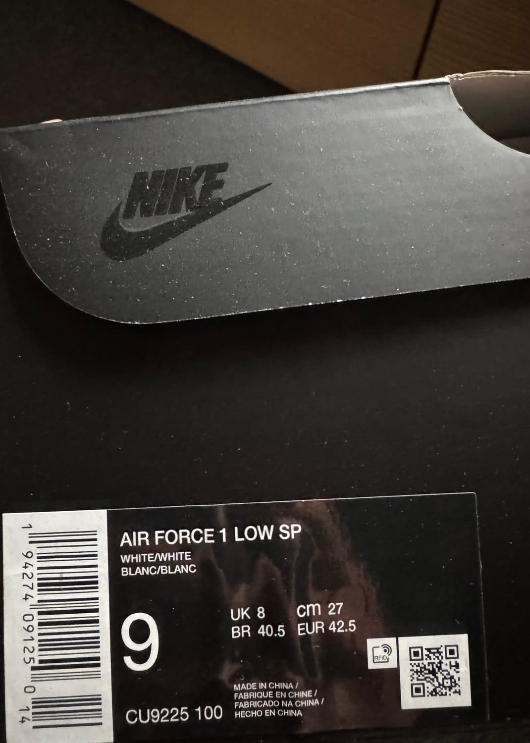 나이키 슈프림에어포스1 로우 화이트 270 (슈프림포스) 상품이미지8