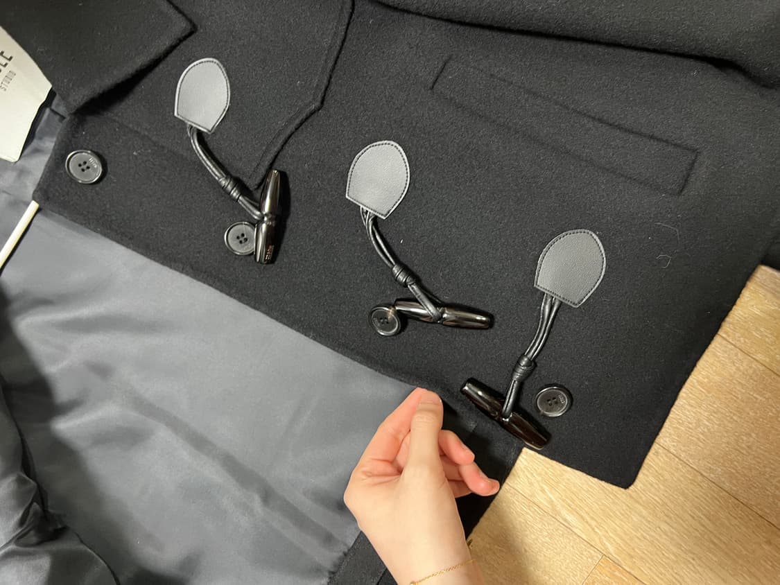 뮤제 캐시미어 떡볶이 반코트 상품이미지5