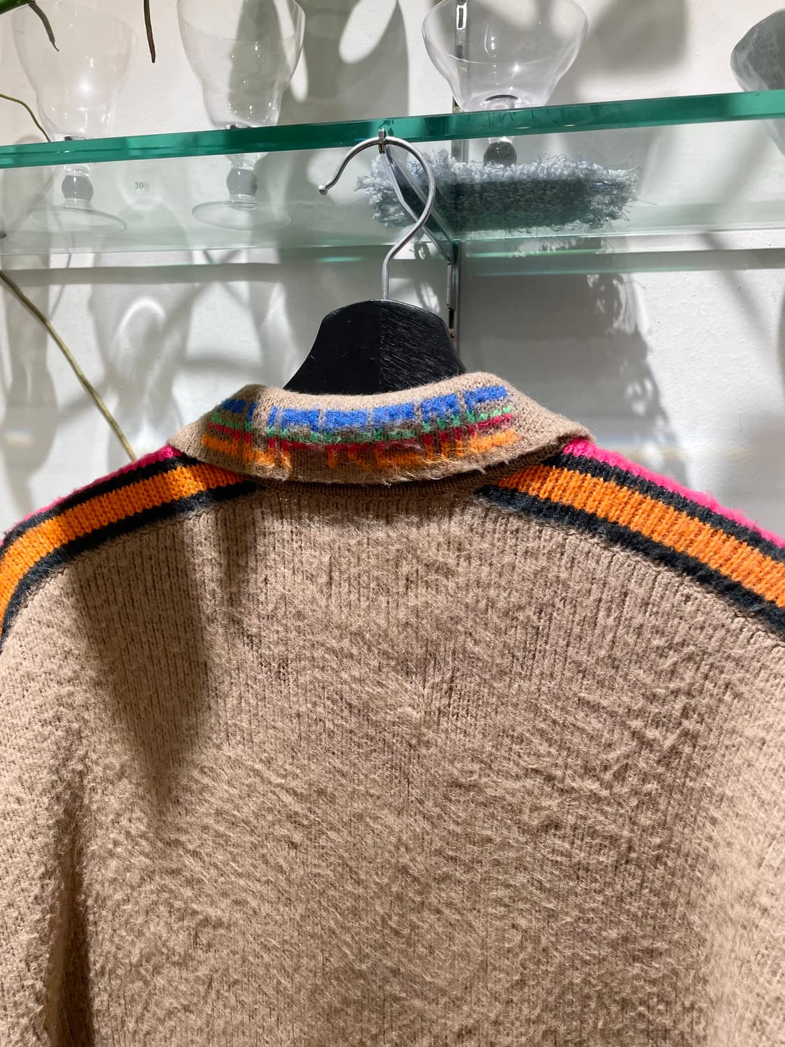 슈프림 stripe zip up dusty brown sweater 상품이미지6