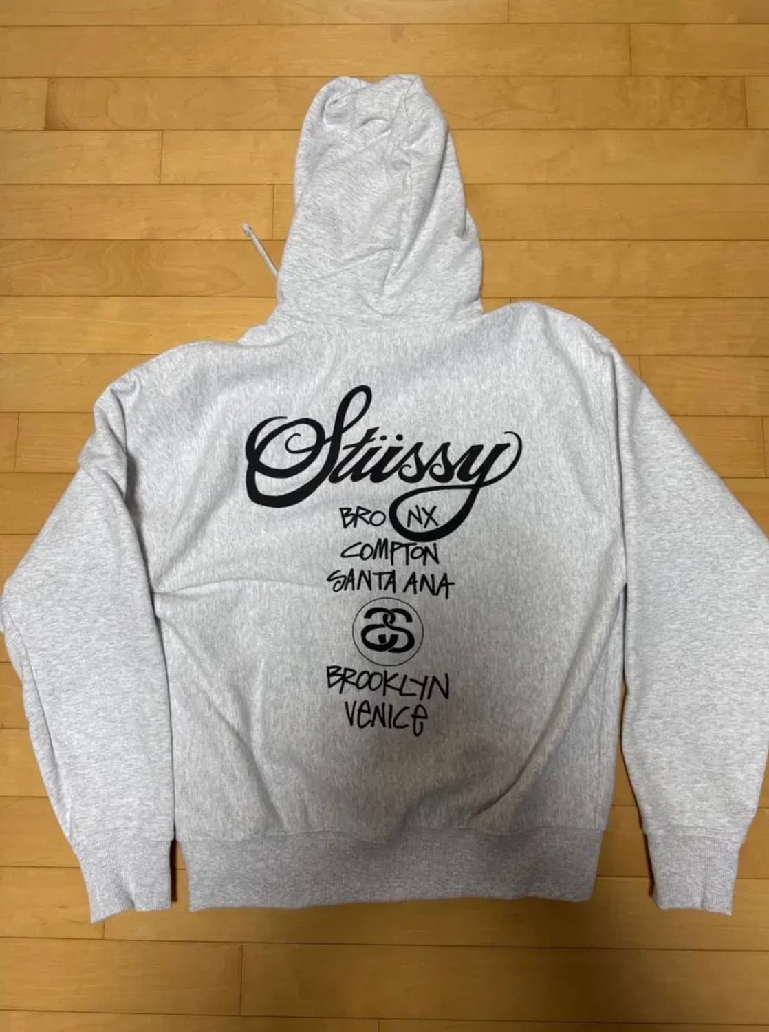 스투시 월드투어 후드티 애쉬헤더 M 상품이미지2
