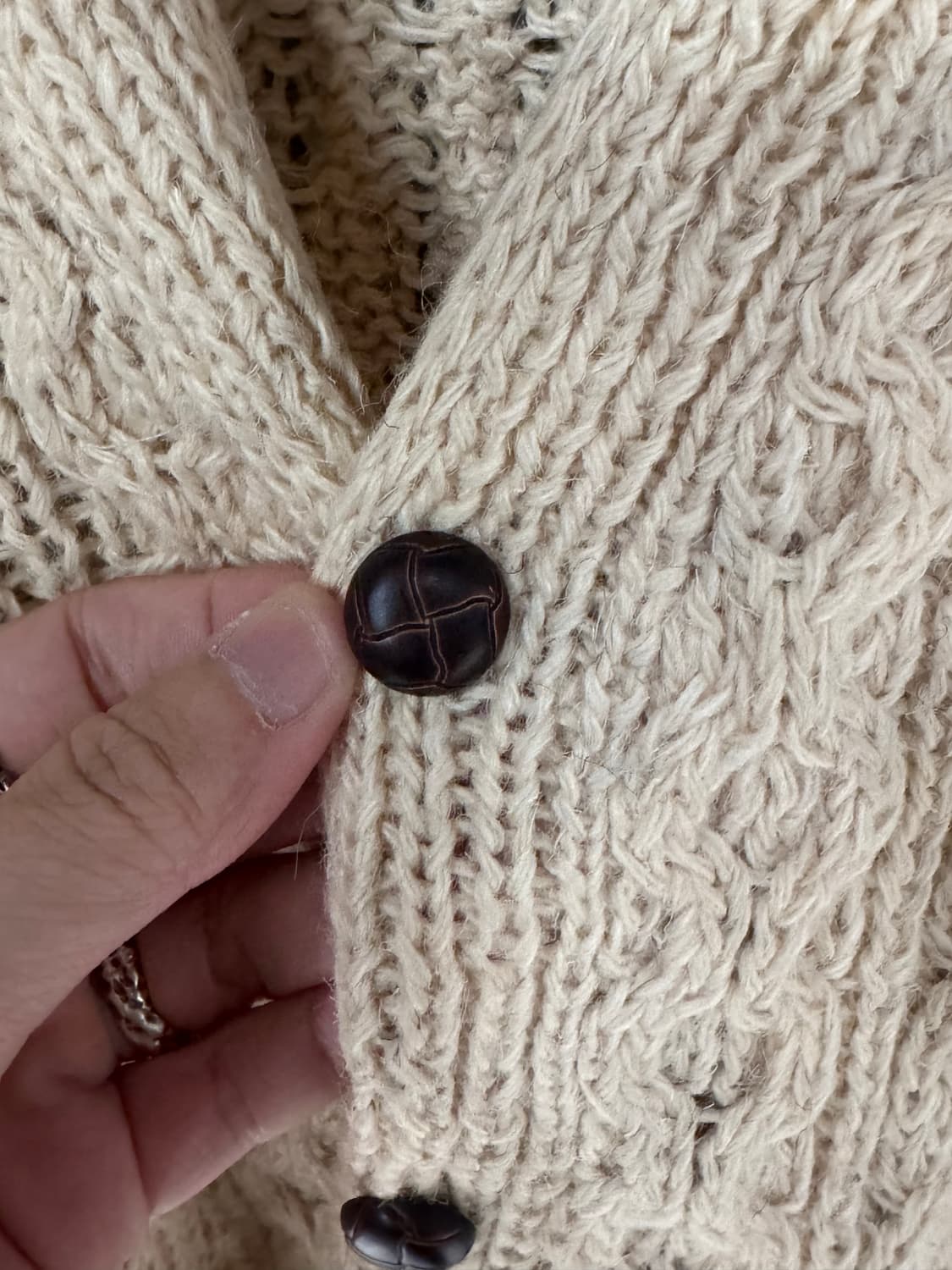 90s 크로커다일 핸드니트 울 가디건  상품이미지4