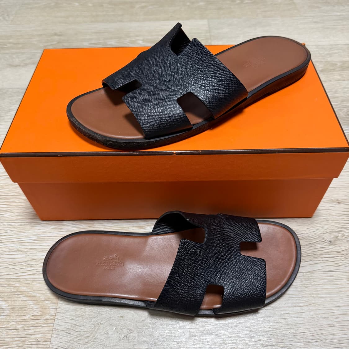[S+급/42.5] 에르메스 이즈미르 투톤컬러 샌들 슬리퍼 상품이미지3