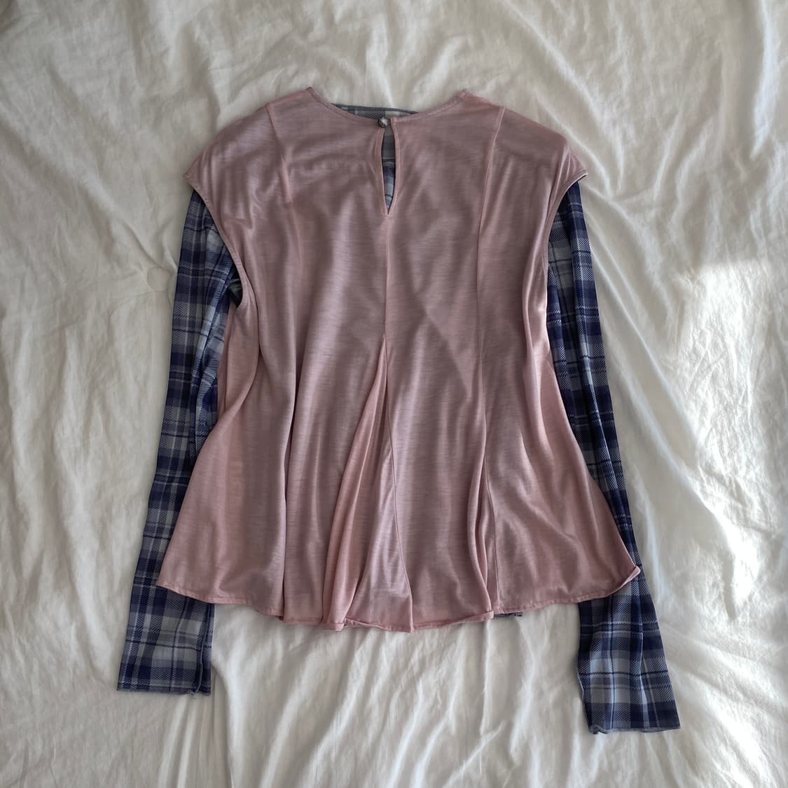빈티지 핑크 레이어드 코디 set / 롱슬리브 상품이미지2