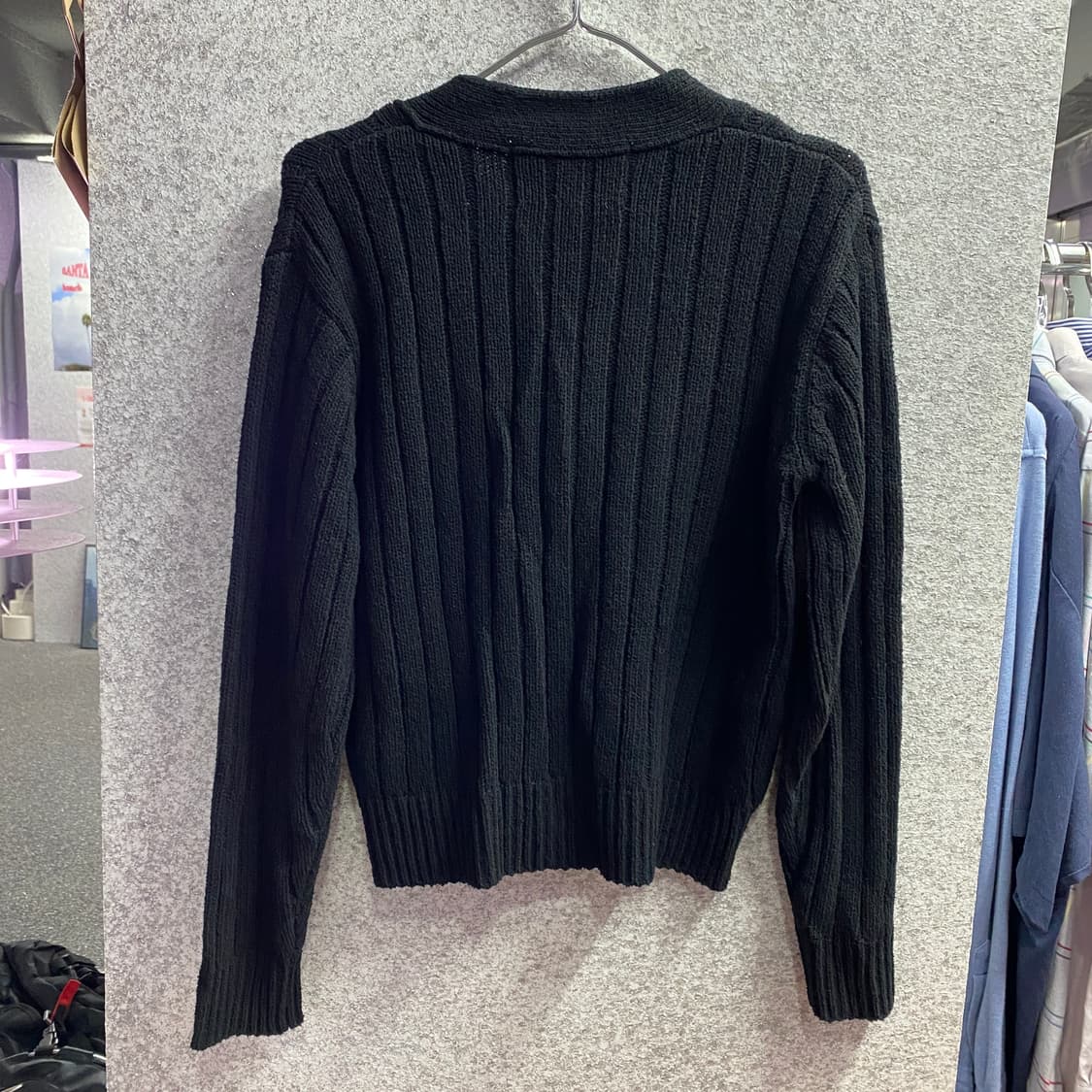 세터 파로 블랙 부클 가디건 B4105 상품이미지5