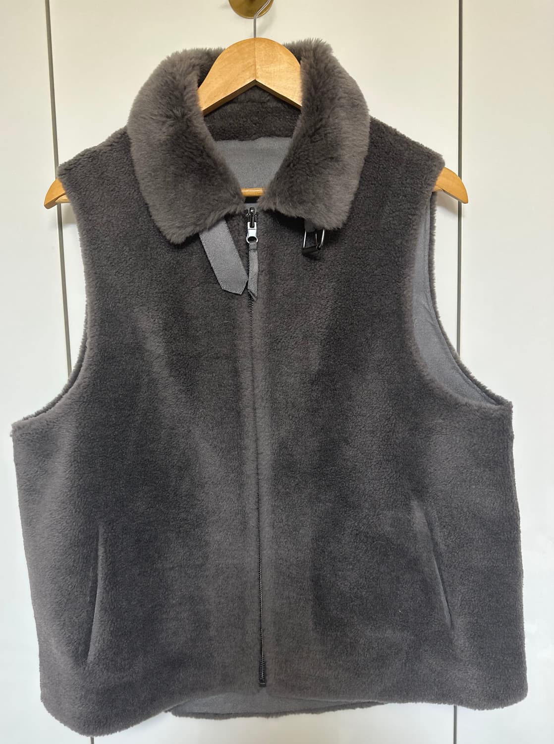 리얼양모 조끼 그레이 상품이미지2