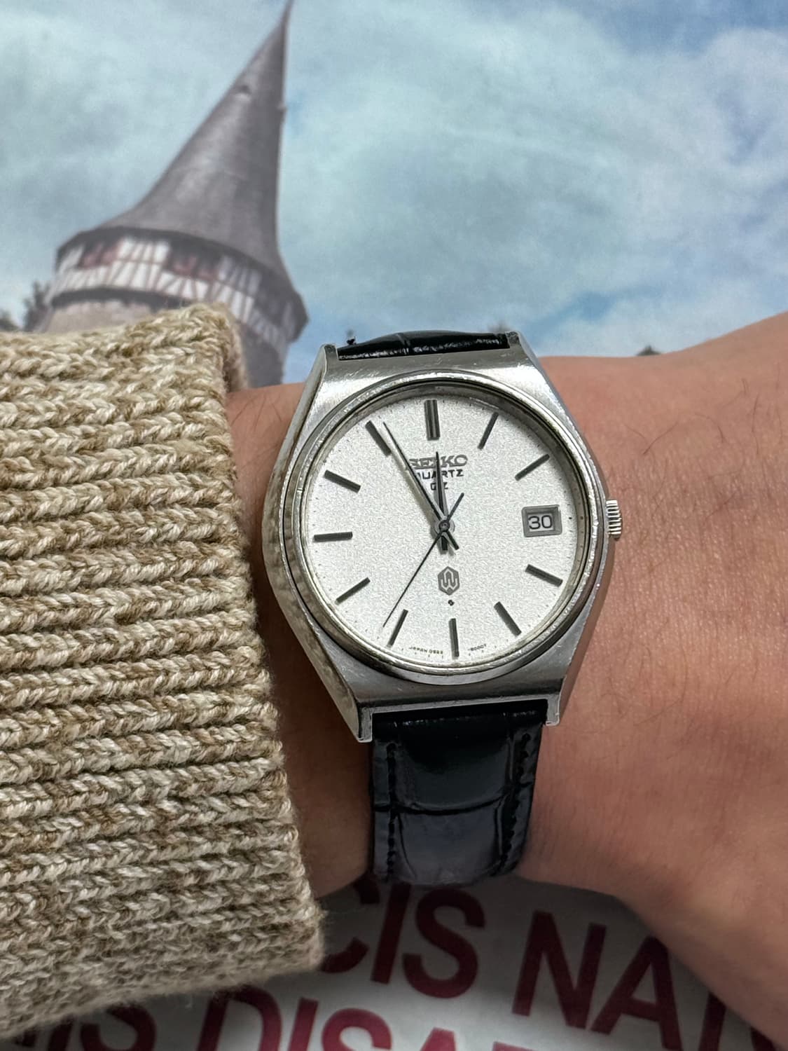 Seiko 세이코 한지(韓紙) 다이얼 Quartz QZ Date 상품이미지6