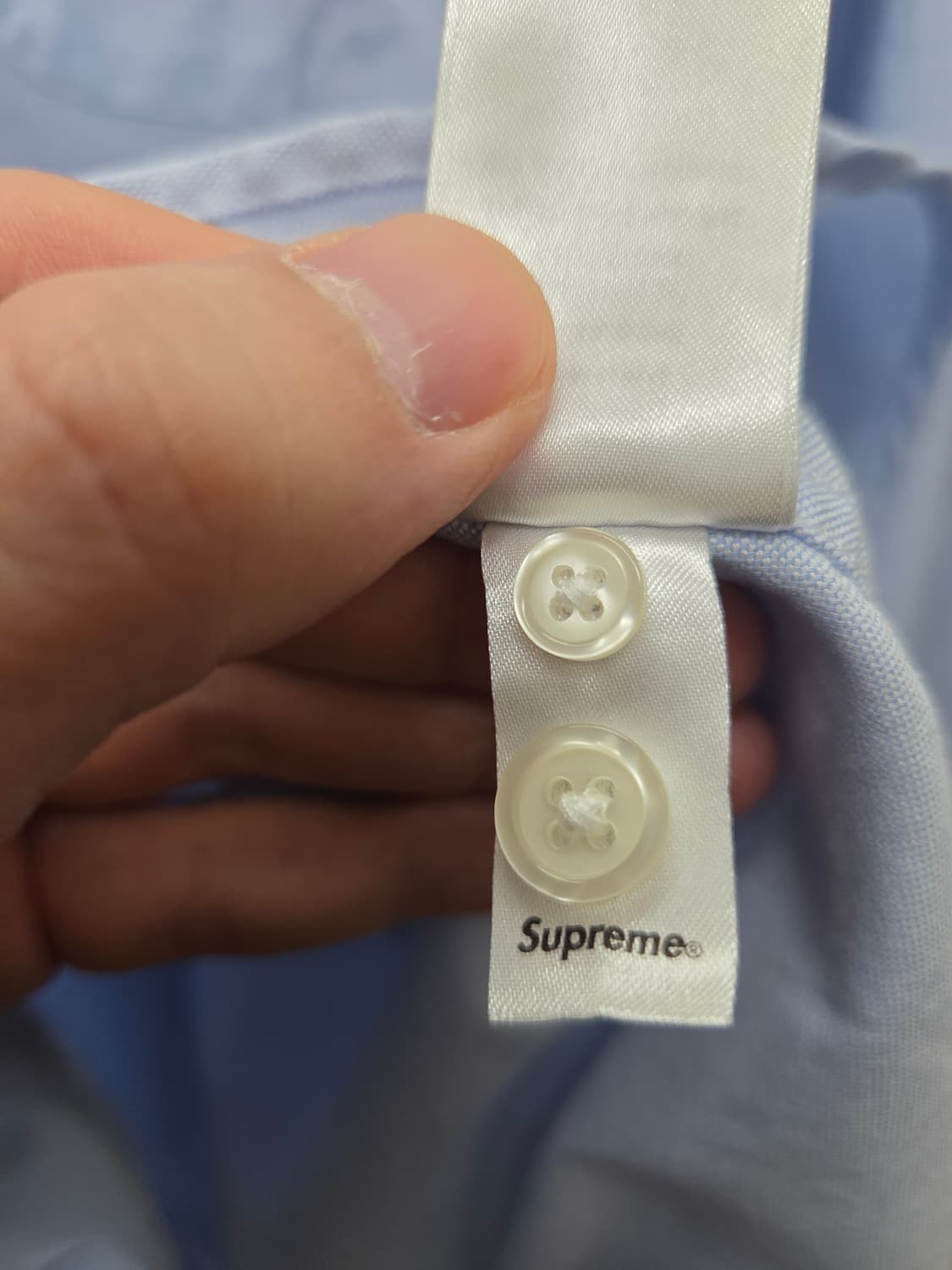 슈프림 23fw 루즈핏 옥스포드 스카이블루 셔츠 상품이미지9