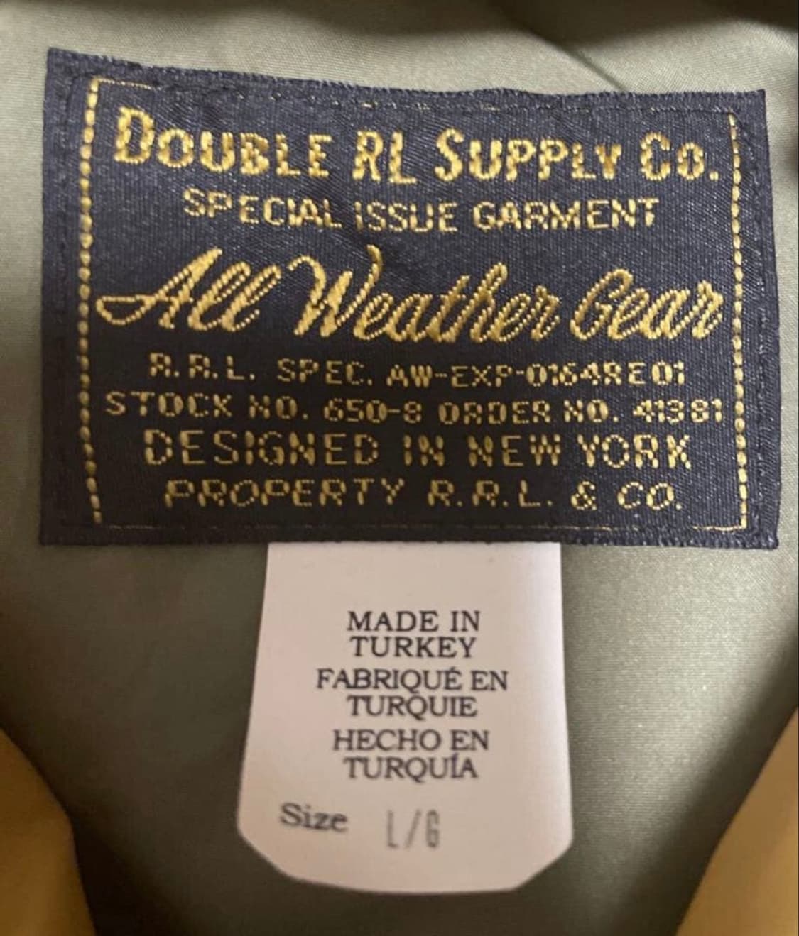 (L) 더블알엘 rrl 퀼티드 립스톱 다운자켓 상품이미지4