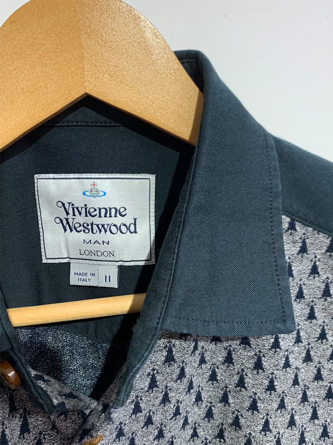 비비안웨스트우드 패턴 스몰 로고 긴팔셔츠 남자 상품이미지7