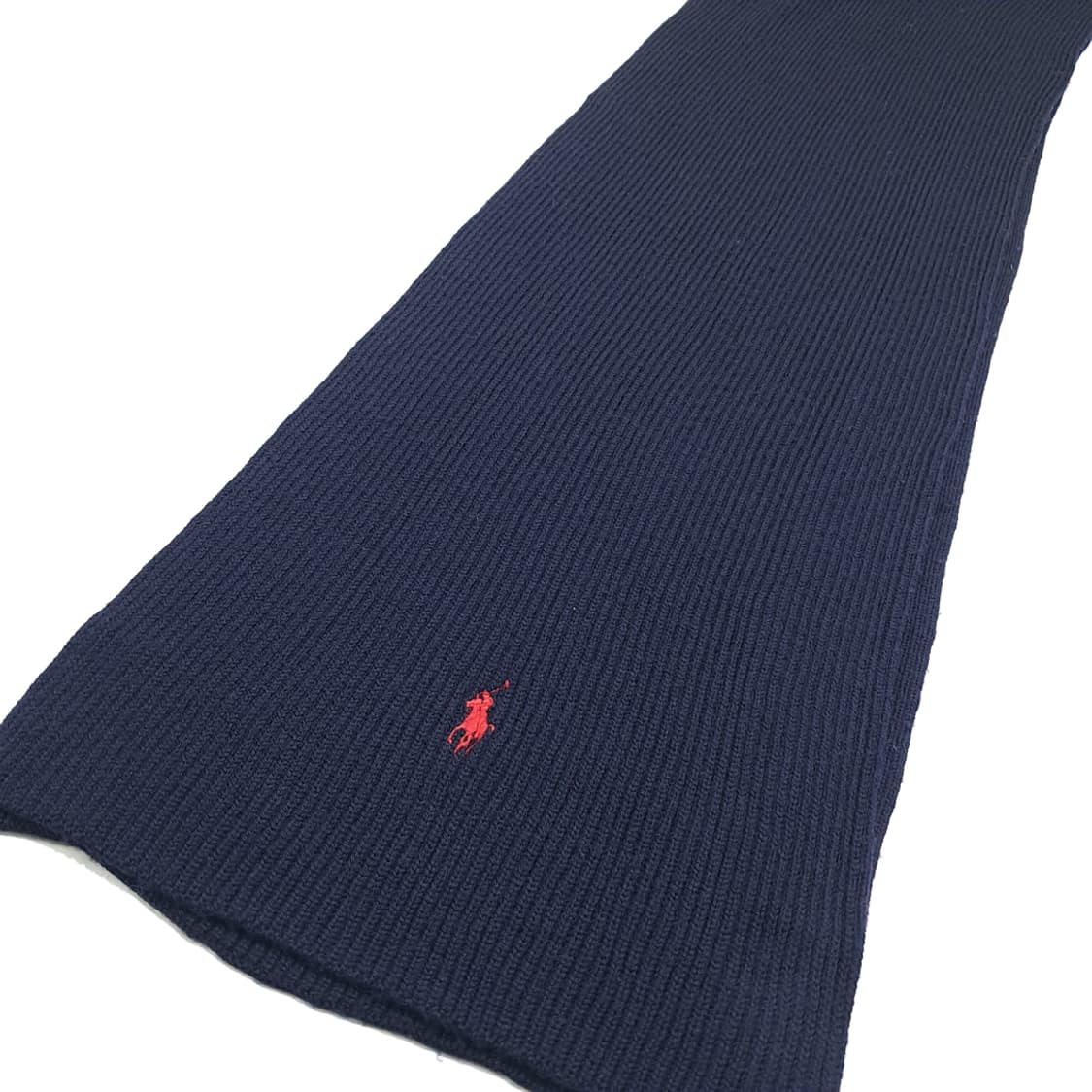 MX344 폴로 랄프로렌 다크네이비 메리노울 니트 목도리 머플러 상품이미지3