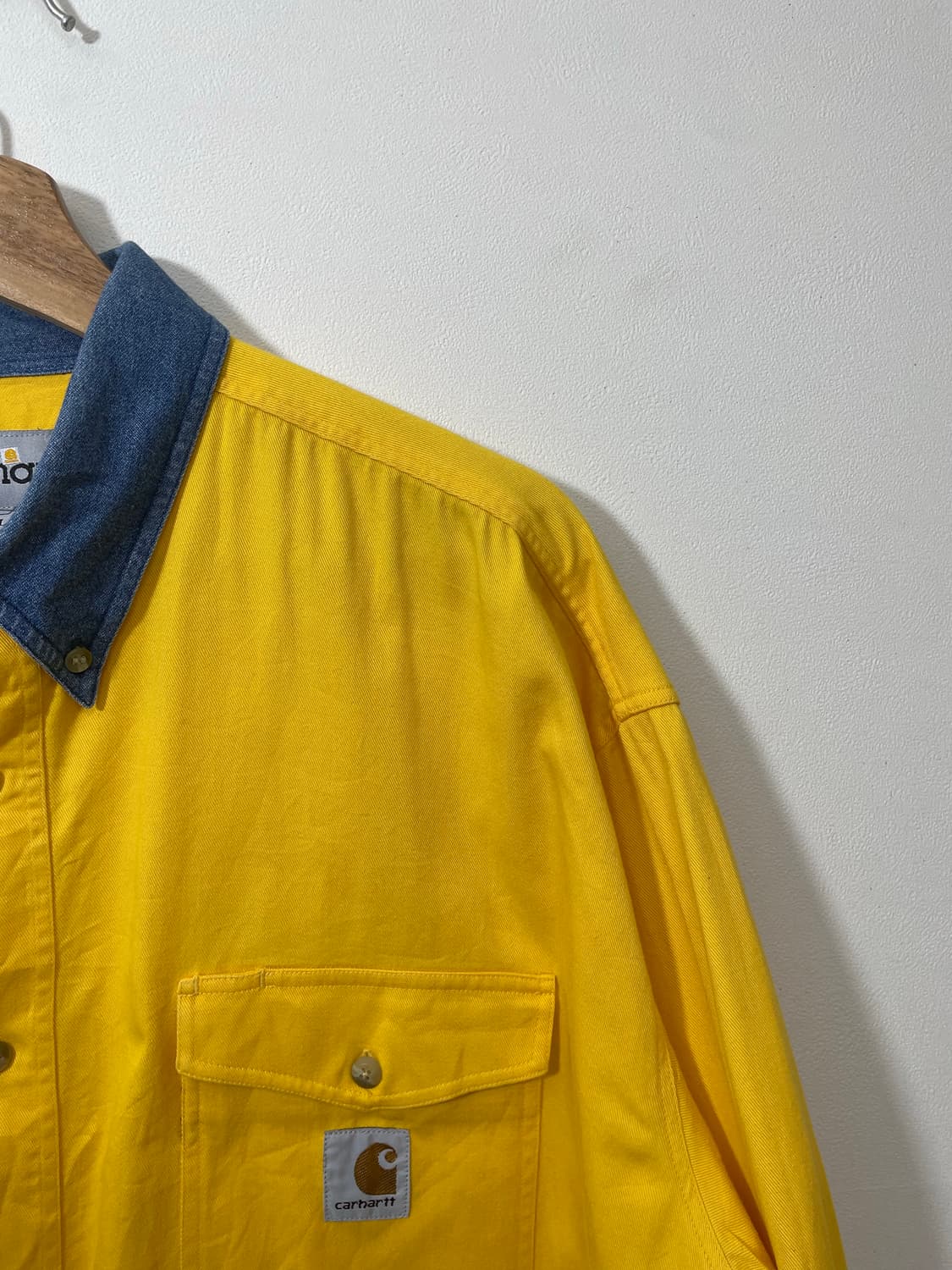 칼하트Carhartt 카라배색 코튼 셔츠 L - S41 상품이미지3