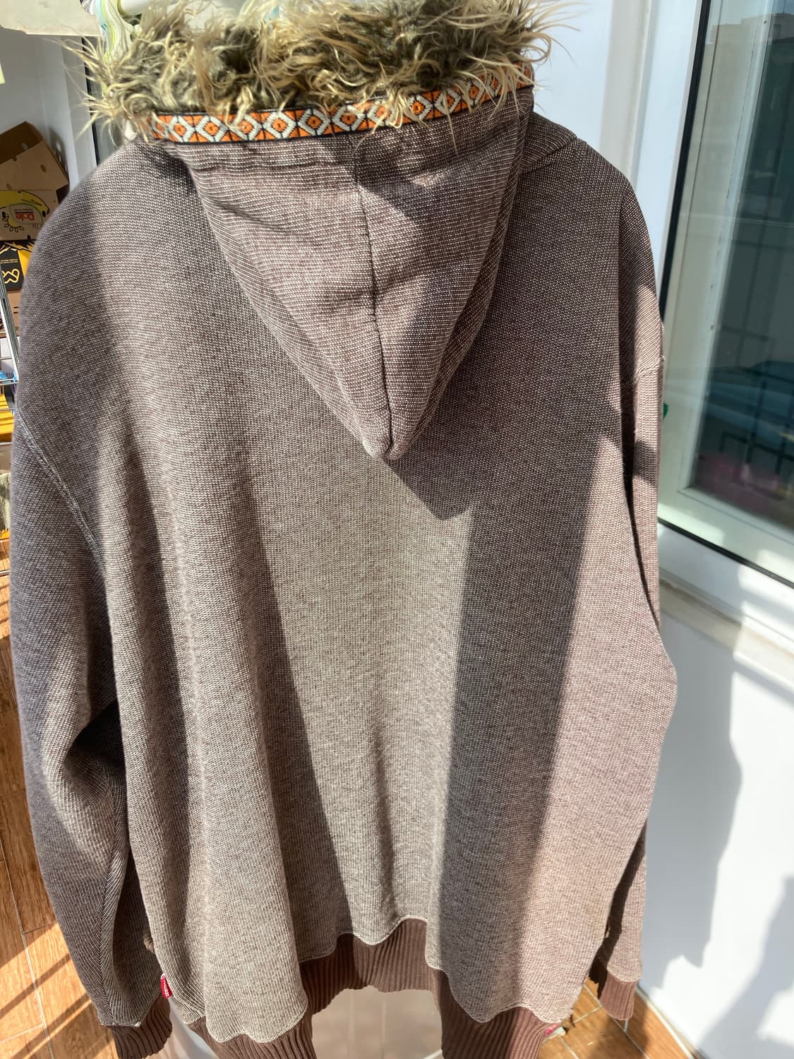 빈티지 퍼 에스닉 후드집업 자켓 상품이미지4