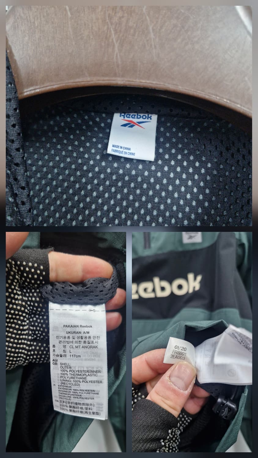 100L 리복 후드 아노락 자켓. 상품이미지9