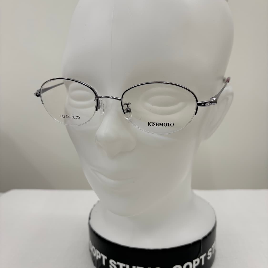 KISHMOTO 퍼플 실버 오벌 반무테 상품이미지6