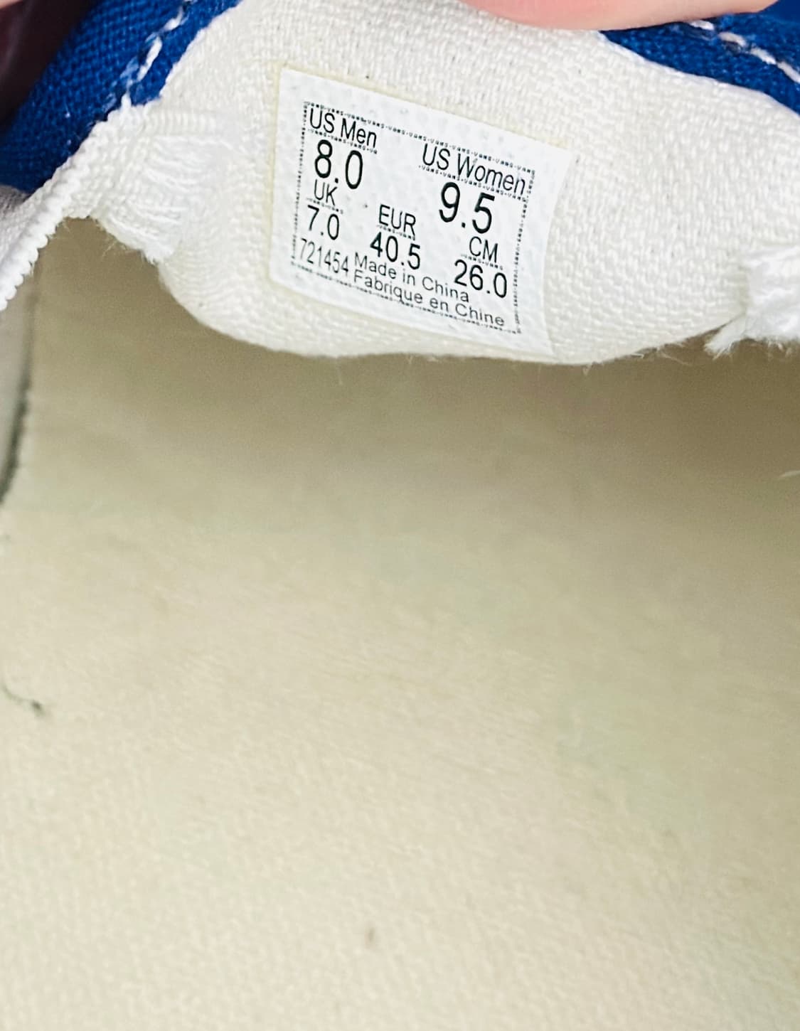 반스 슬립온 파란색 260mm 상품이미지6