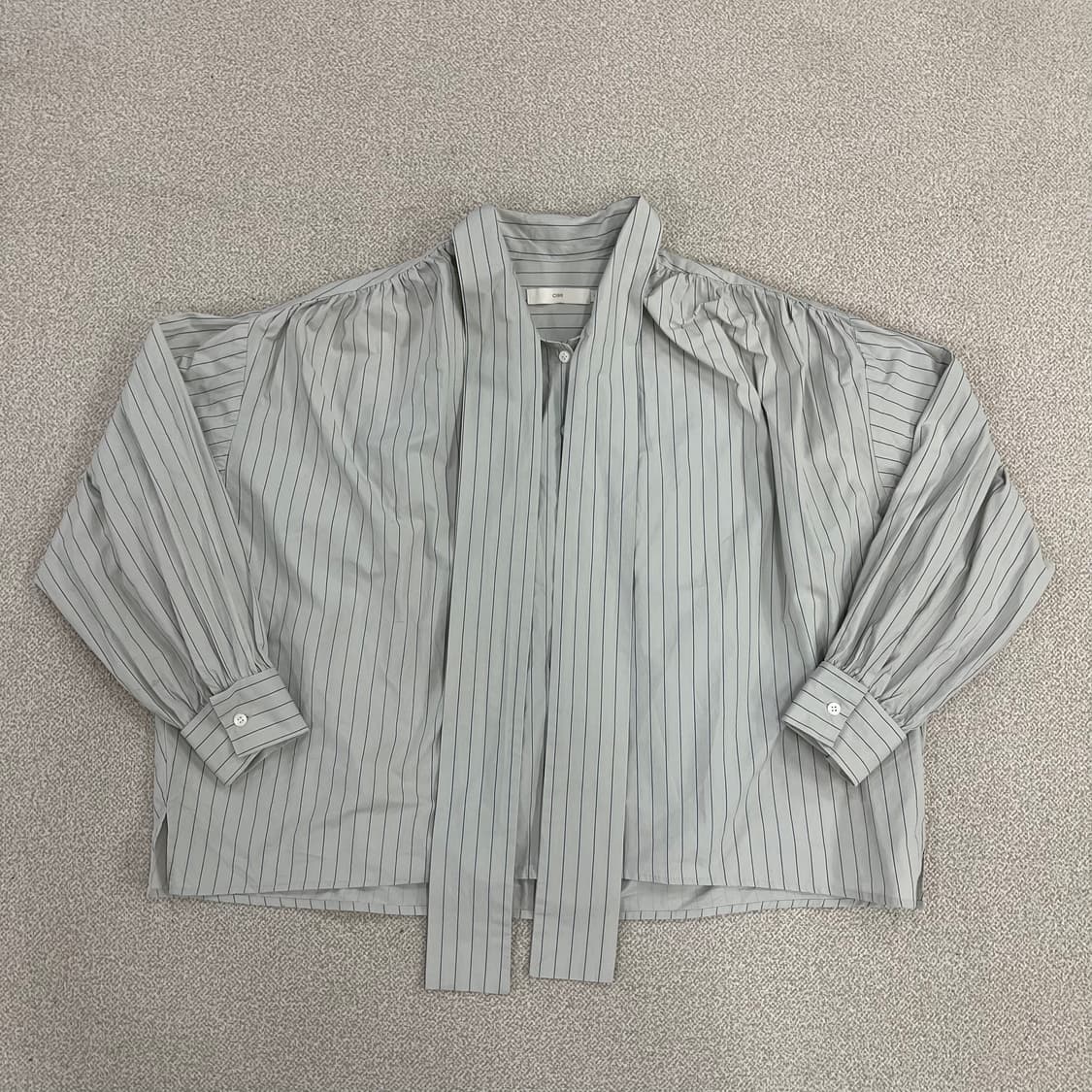 S 오르 스트라이프 타이 블라우스 0210M 상품이미지1