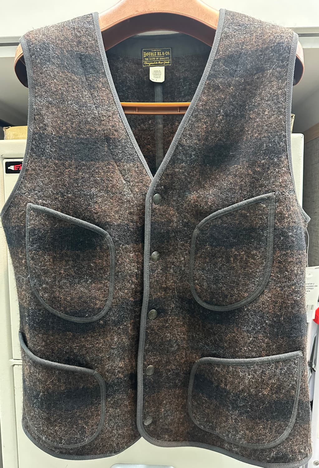 RRL 플래드 울 베스트 M 오늘만 판매 상품이미지1