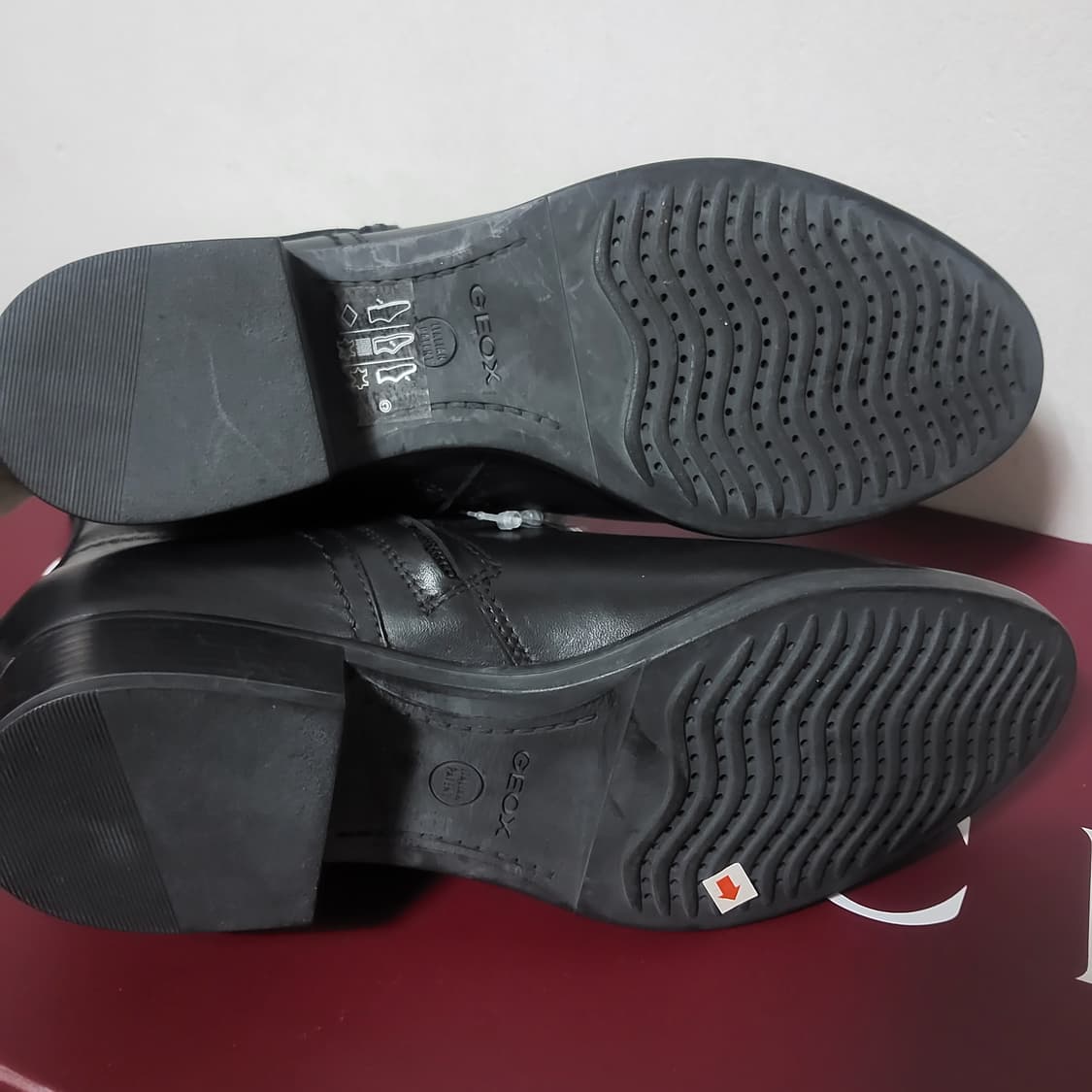 새상품 금강 GEOX 제옥스 가죽 앵클 부츠 워크 워커 35 225 상품이미지4